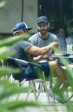 MILEY CYRUS Out for Breakfat at Pavilions in Malibu 08/10/2017