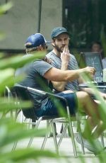 MILEY CYRUS Out for Breakfat at Pavilions in Malibu 08/10/2017