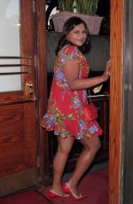 MINDY KALING at Madeo Restaurant in Hollywood 08/08/2017