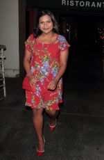 MINDY KALING at Madeo Restaurant in Hollywood 08/08/2017