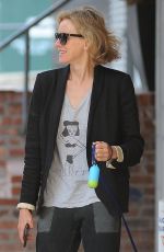 NAOMI WATTS Walks Her Dog Bob Out in New York 08/10/2017