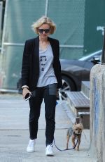 NAOMI WATTS Walks Her Dog Bob Out in New York 08/10/2017