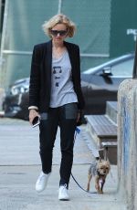 NAOMI WATTS Walks Her Dog Bob Out in New York 08/10/2017