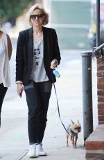 NAOMI WATTS Walks Her Dog Bob Out in New York 08/10/2017