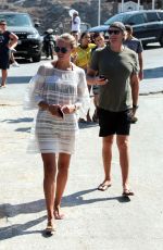 NATASHA POLY on Vacation in Mykonos 08/17/2017