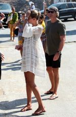 NATASHA POLY on Vacation in Mykonos 08/17/2017