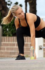 NATHALIE DARCAS on the Set of a Photoshoot for Gym Wear 08/21/2017