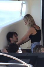 NICOLA PELTZ and Anwar Hadid at a Yacht in St. Tropez, 08/15/2017