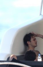 NICOLA PELTZ and Anwar Hadid at a Yacht in St. Tropez, 08/15/2017