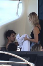 NICOLA PELTZ and Anwar Hadid at a Yacht in St. Tropez, 08/15/2017