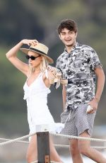 NICOLA PELTZ on a Pier in St. Tropez 08/13/2017