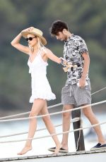 NICOLA PELTZ on a Pier in St. Tropez 08/13/2017