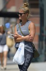 NINA AGDAL Out Shopping in New York 08/10/2017