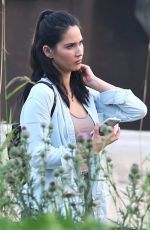 OLIVIA MUNN on the Set of Six, Season 2 at a Farm in Vancouver 08/10/2017