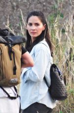 OLIVIA MUNN on the Set of Six, Season 2 at a Farm in Vancouver 08/10/2017