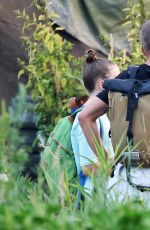 OLIVIA MUNN on the Set of Six, Season 2 at a Farm in Vancouver 08/10/2017