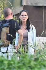 OLIVIA MUNN on the Set of Six, Season 2 at a Farm in Vancouver 08/10/2017