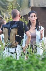 OLIVIA MUNN on the Set of Six, Season 2 at a Farm in Vancouver 08/10/2017