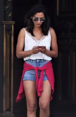 OLIVIA MUNN on the Set of The Buddy Games in Vancouver 08/15/2017