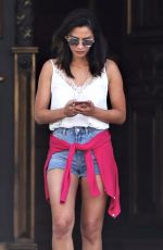 OLIVIA MUNN on the Set of The Buddy Games in Vancouver 08/15/2017
