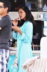 OLIVIA MUNN on the Set of The Buddy Games in Vancouver 08/16/2017
