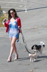 OLIVIA MUNN Out with Her Dogs in Burnaby 08/12/2017