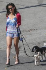 OLIVIA MUNN Out with Her Dogs in Burnaby 08/12/2017