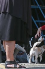 OLIVIA MUNN Out with Her Dogs in Burnaby 08/12/2017