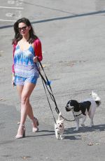 OLIVIA MUNN Out with Her Dogs in Burnaby 08/12/2017