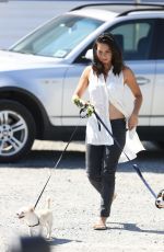 OLIVIA MUNN Takes Her Dogs for a Walk in Vancouver 08/18/2017