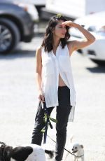 OLIVIA MUNN Takes Her Dogs for a Walk in Vancouver 08/18/2017