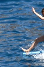 OLIVIA PALERMO in Bikini at a Boat in Capri 08/13/2017