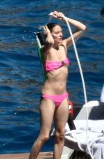 OLIVIA PALERMO in Bikini at a Boat in Capri 08/13/2017