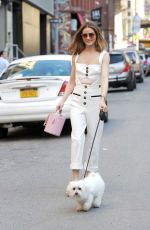 OLIVIA PALERMO Out with Her Dog in New York 08/06/2017