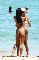 OLIVIA PASCALE and Girlfriend in Bikini at a Beach in Miami 08/30/2017
