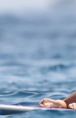 PAMELA ANDERSON in Bikini at a Yacht in French Riviera 08/04/2017