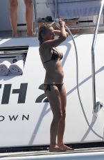 PAMELA ANDERSON in Bikini at a Yacht in French Riviera 08/04/2017