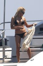PAMELA ANDERSON in Bikini at a Yacht in French Riviera 08/04/2017