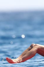 PAMELA ANDERSON in Bikini at a Yacht in French Riviera 08/04/2017