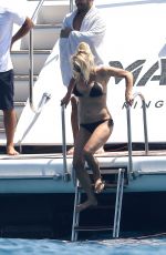 PAMELA ANDERSON in Bikini at a Yacht in French Riviera 08/04/2017