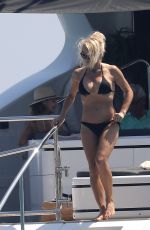 PAMELA ANDERSON in Bikini at a Yacht in French Riviera 08/04/2017