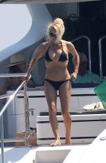 PAMELA ANDERSON in Bikini at a Yacht in French Riviera 08/04/2017