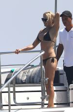 PAMELA ANDERSON in Bikini at a Yacht in French Riviera 08/04/2017