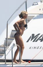 PAMELA ANDERSON in Bikini at a Yacht in French Riviera 08/04/2017