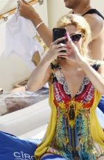 PARIS HILTON and Chris Zlyka at a Boat Trip on Amalfi Coast 08/18/2017