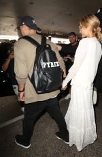 PARIS HILTON and Chris Zlyka at LAX Airport in Los Angeles 08/21/2017