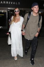 PARIS HILTON and Chris Zlyka at LAX Airport in Los Angeles 08/21/2017