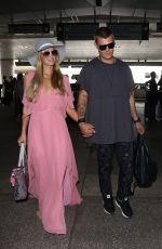 PARIS HILTON and Chris Zlyka at Los Angeles International Airport 08/25/2017