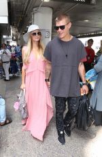 PARIS HILTON and Chris Zlyka at Los Angeles International Airport 08/25/2017