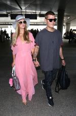 PARIS HILTON and Chris Zlyka at Los Angeles International Airport 08/25/2017